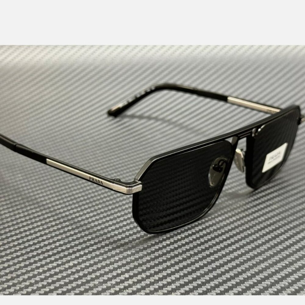 Prada Matte Black Mens 59mm Sunglasses - Picture 3 of 5